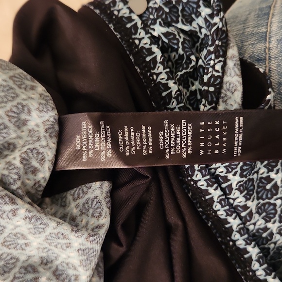 NWT WHBM Sleeveless Blue Printed Surplice Shell Size XXSP - Picture 7 of 9